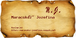 Maracskó Jozefina névjegykártya